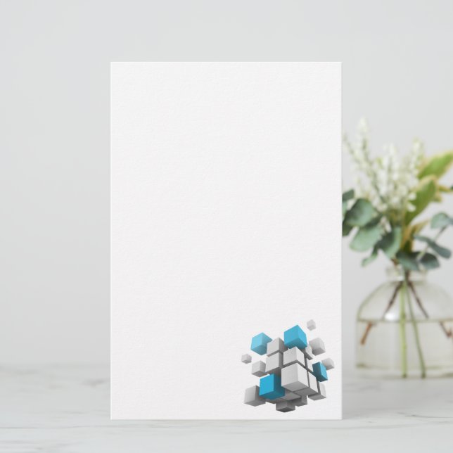 Papelería Los cubos 3D de SlipperyJoe son cautivadores de ac (Anverso de pie)