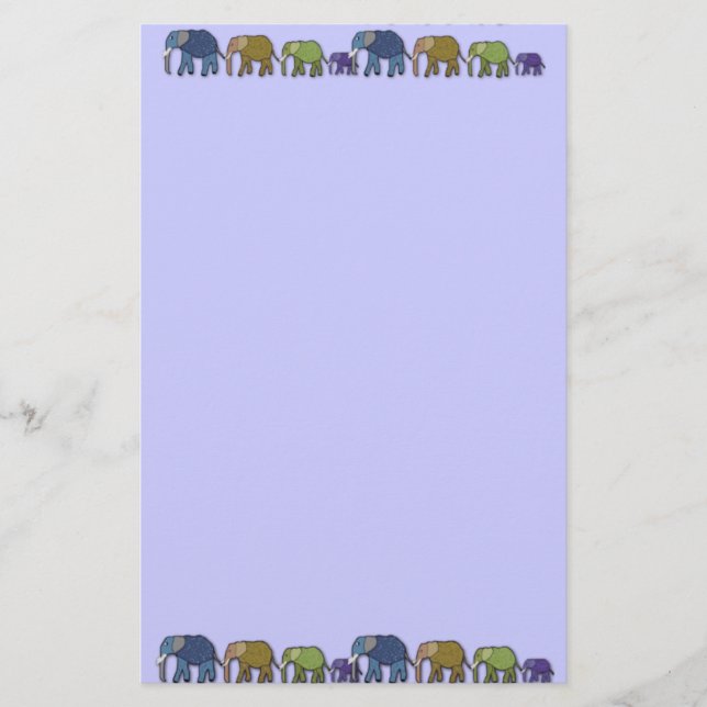 Papelería Los elefantes nunca olvidan (Anverso)