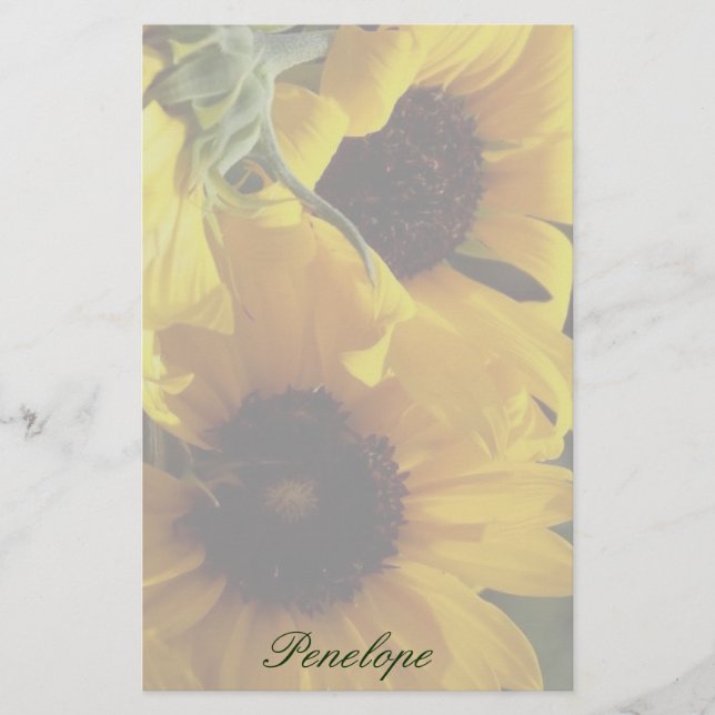 Papelería Los grandes y hermosos girasoles amarillos y tu no (Anverso)