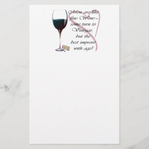 Papelería Los hombres son como los regalos del vino fino