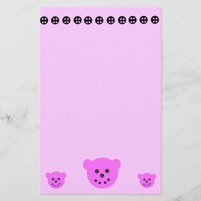 Papelería Los osos N abotonan inmóvil (Anverso)