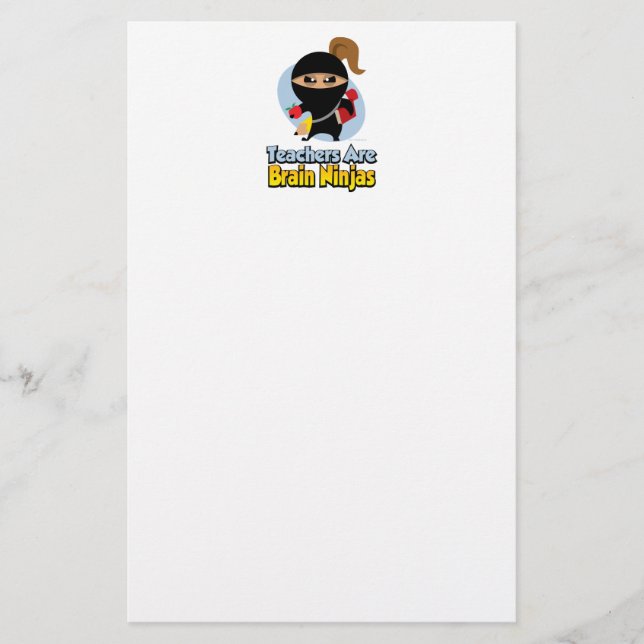 Papelería Los profesores son cerebro Ninjas (Anverso)
