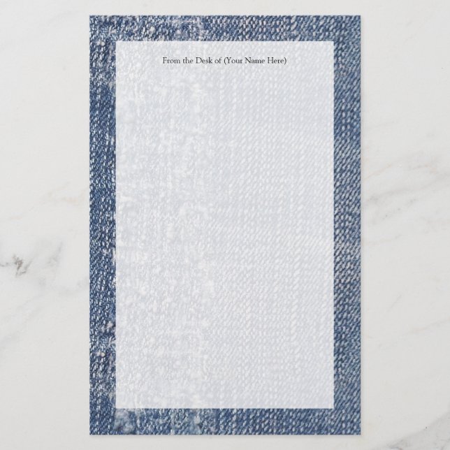 Papelería Los vaqueros de Denim al revés (Anverso)