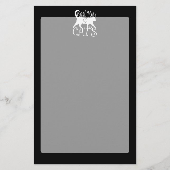 Papelería Los verdaderos hombres elegantes adoran los gatos  (Anverso)