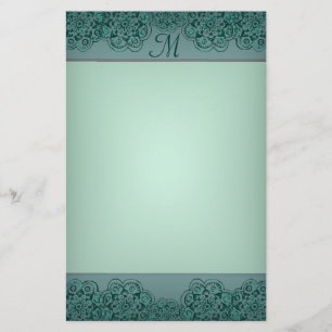 Papelería Lotus Blossom (Henna) (Verde azulado)