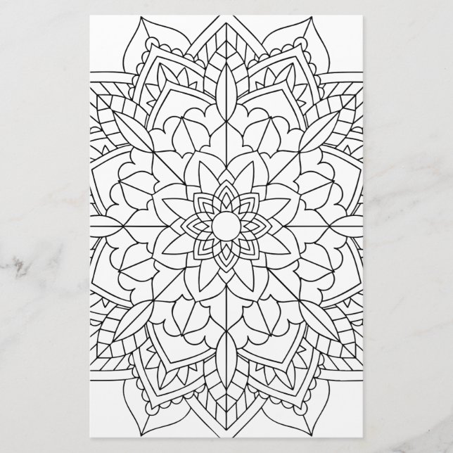 Papelería Lotus Flower Mandala (Anverso)