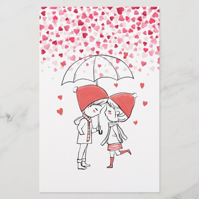 Papelería Love Rain (Anverso)