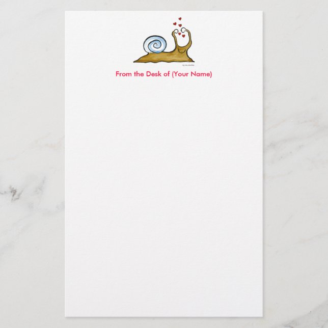 Papelería Love Snail Stationery (Anverso)