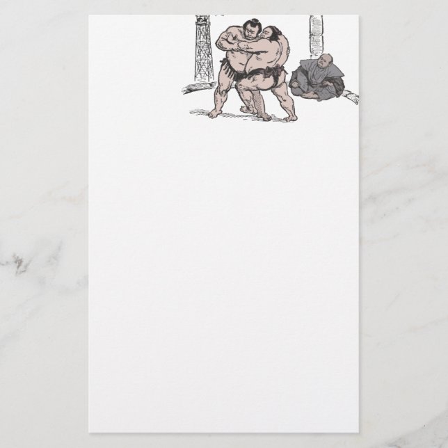 Papelería Luchadores del sumo (Anverso)