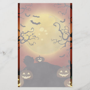 Papelería Luna de Halloween, calabazas y librero