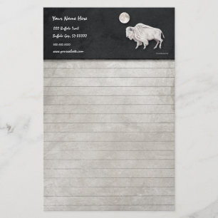 Papelería Luna Llena del búfalo blanco alineada