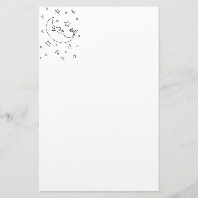 Papelería Luna y estrellas inmóviles (Anverso)