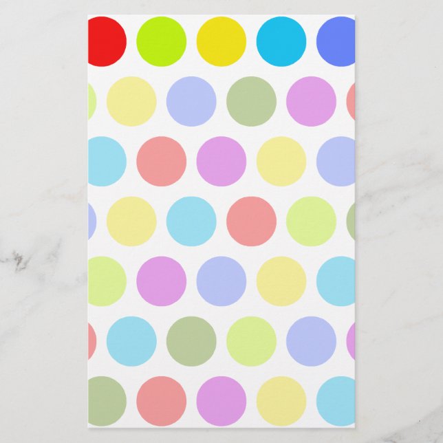 Papelería Lunares Coloridos (Anverso)