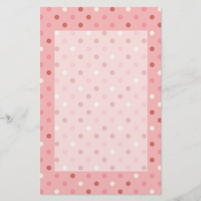 Papelería Lunares rosados bonitos (Anverso)