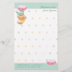 Papelería Macarons puntos Stationery