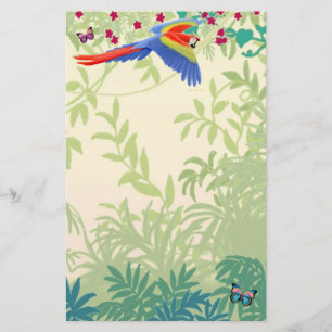 Papelería Macaw del escarlata del vuelo en efectos de