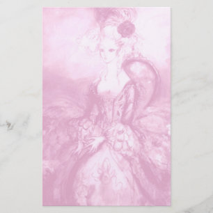 Papelería MADAME POMPADOUR , suave rosa blanco