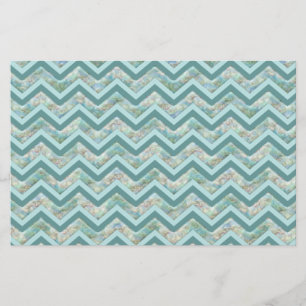 Papelería Madre de la Perla Verde azulada ZigZag