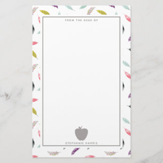 Papelería Maestra de Apple gris boho