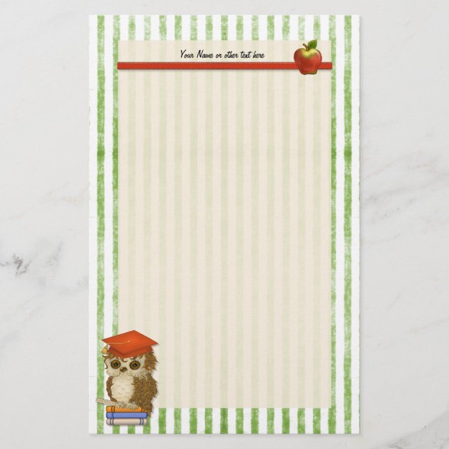 Papelería Maestría en Lechuza Académica - Personalizar (Anverso)