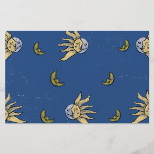 Papelería Magia Celestial Azul Cielo Whimsigoth (Anverso)