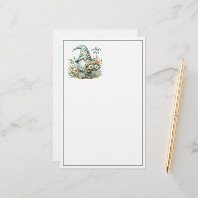 Papelería Magia del Día de la Madre: Delicioso Gnome (Anverso/Reverso In Situ)