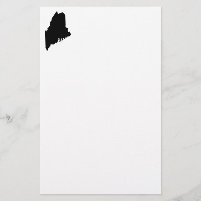 Papelería Maine en blanco y negro (Anverso)