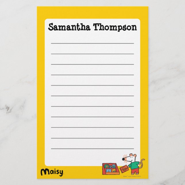 Papelería Maisy con libros de biblioteca (Anverso)