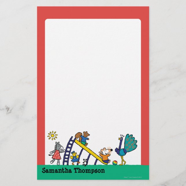 Papelería Maisy en el patio de juegos con sus amigos (Anverso)