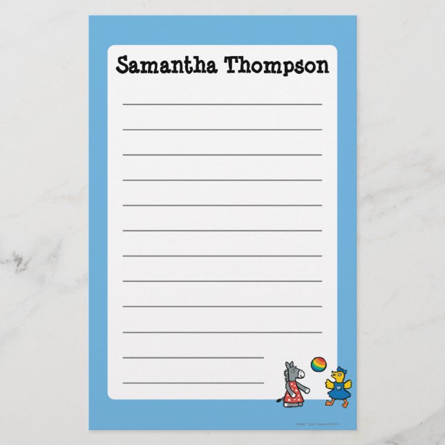 Papelería Maisy en el preescolar con los amigos en el patio (Anverso)