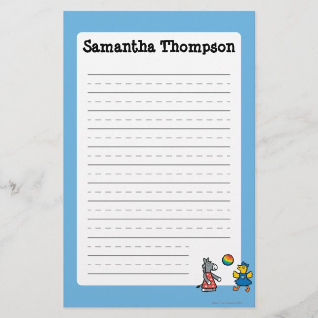 Papelería Maisy en el preescolar con los amigos en el patio (Anverso)