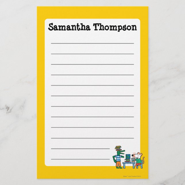 Papelería Maisy y los amigos gozan de la biblioteca (Anverso)