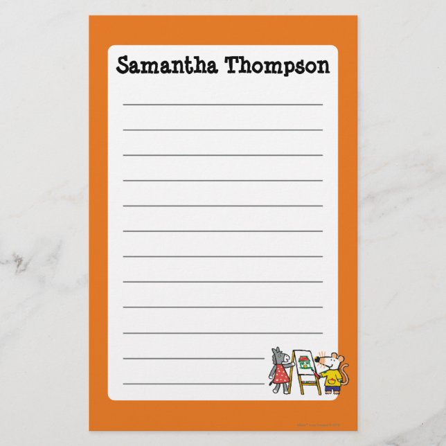 Papelería Maisy y pintura manchada en el preescolar (Anverso)