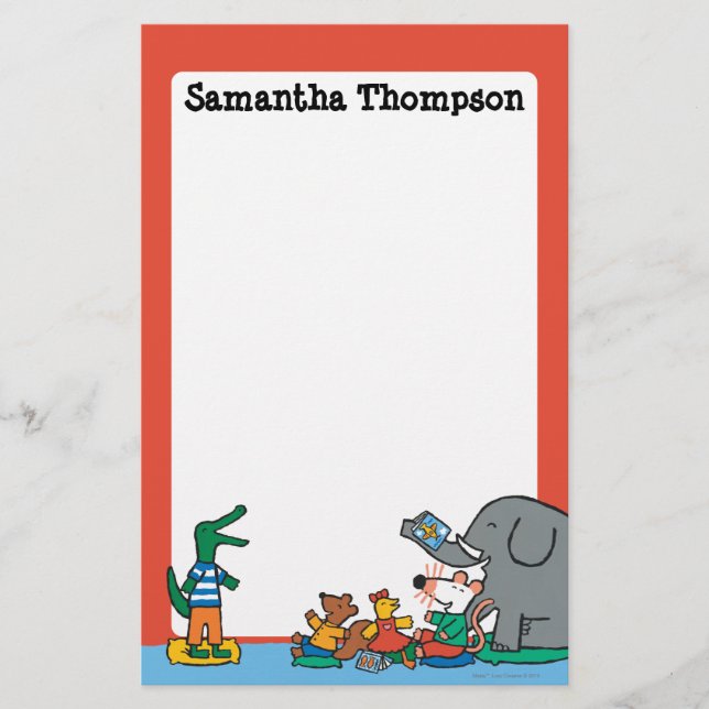 Papelería Maisy y sus amigos se ríen de la historia (Anverso)