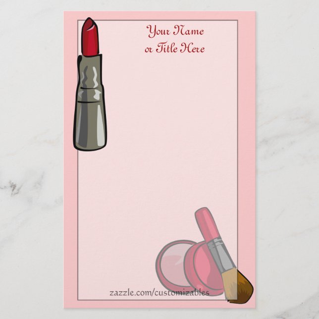 Papelería Makeup Stationery (Anverso)
