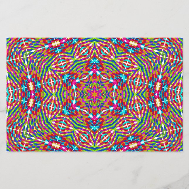 Papelería Mandala colorida (Anverso)
