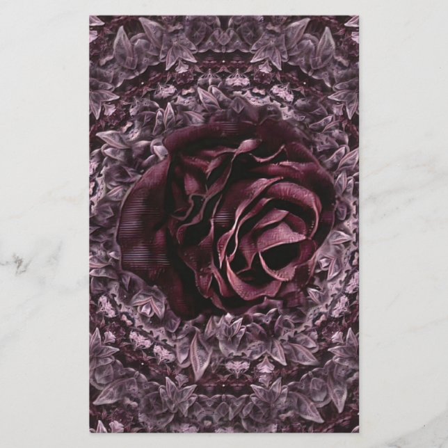 Papelería Mandala de rosa  (Anverso)