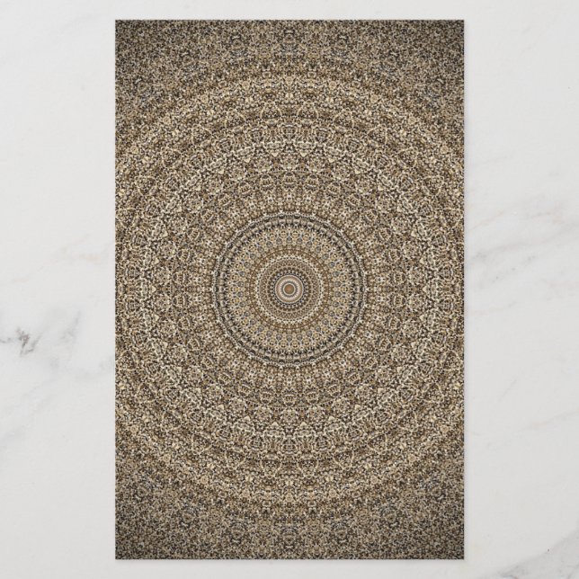 Papelería Mandala dorada (Anverso)
