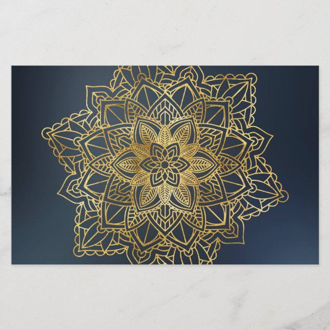 Papelería Mandala dorada (Anverso)