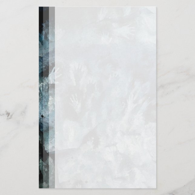 Papelería Manos azules (Anverso)