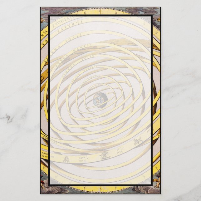 Papelería Mapa celeste Andres Celarius Stationery (Anverso)