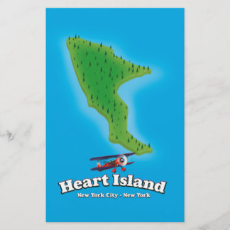 Papelería Mapa de Hart Island Nueva York Nueva York