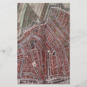 Papelería Mapa de la ciudad de Réplica de Amsterdam 1652