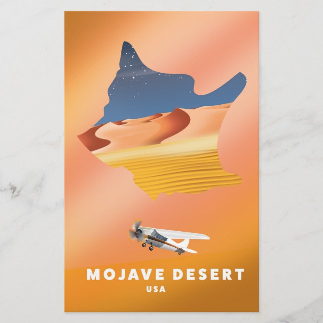 Papelería Mapa de Mojave Desert USA (Anverso)