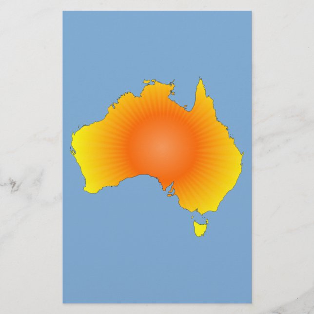 Papelería Mapa de Sunny Australia (Anverso)