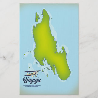 Papelería mapa de viaje de la isla de Unguja