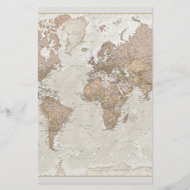 Papelería Mapa del mundo antiguo (Anverso)