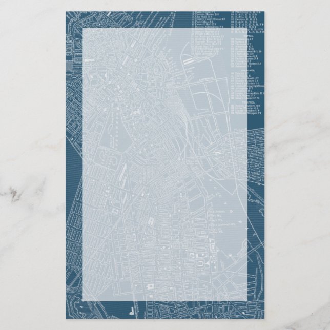 Papelería Mapa gráfico de Boston (Anverso)