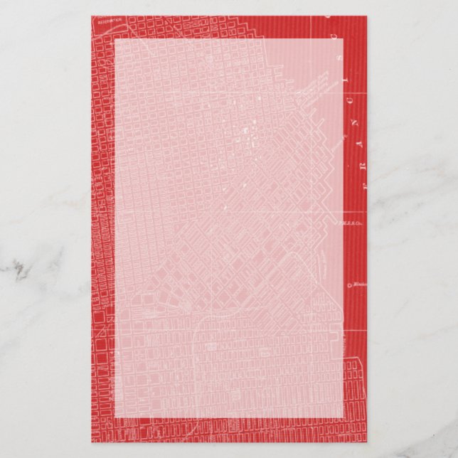 Papelería Mapa gráfico de San Francisco (Anverso)