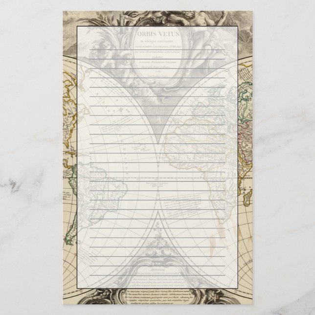 Papelería Mapa mundial 8 (Anverso)